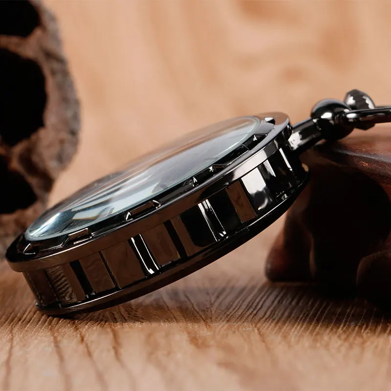 Роскошные золотые Skleton аналоговый дизайн механические ручные карманные часы