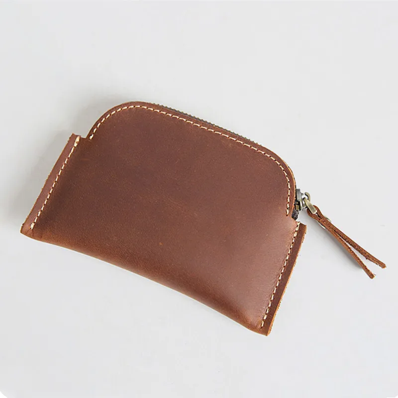 Кошелек для монет из 100% натуральной кожи винтажный маленький кошелек с застежкой