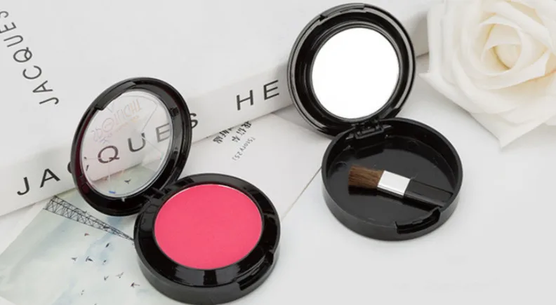 High Quality Brand Makeup Cheek Face Blush Powder 6Color Blusher Powder Pressed Foundation Face Makeup Blusher With Brush