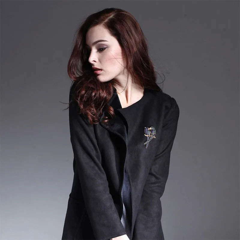 Милая брошь бабочка в виде попугая эмалированные Броши Булавки с животными для