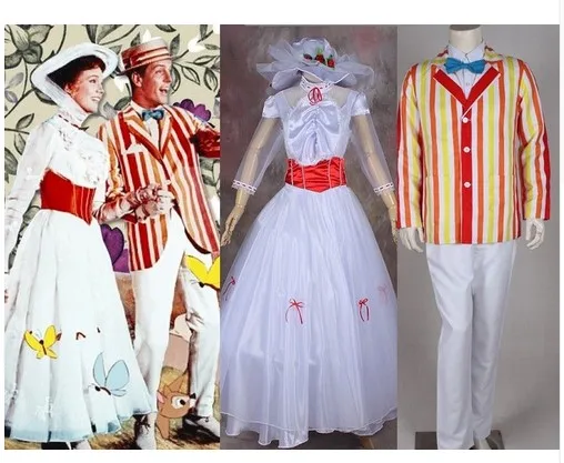 Мэри Поппинс принцесса &quotВеселый праздник&quot и Берт косплей костюм два предмета