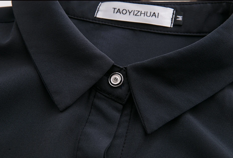 TAOYIZHUAI Новое поступление весеннее повседневное шифоновое платье с отложным воротником размера плюс с синим поясом и рукавами-лепестками для женщин 14056