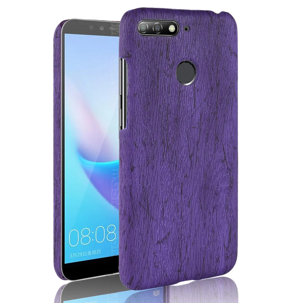 Y6 Prime 2018 Luxury Woodern Skin Retro Leather Case For Huawei Honor Cover leather Hard Shell Back Phone Cases |