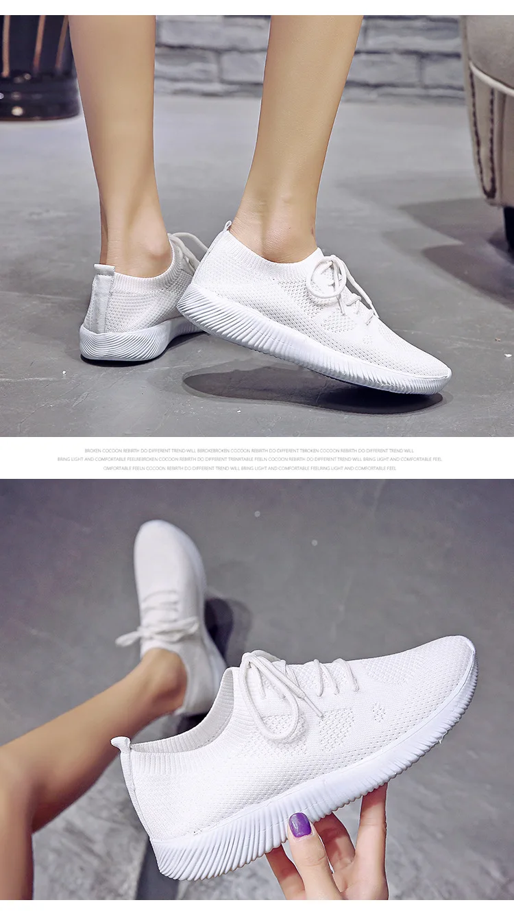 Летние носки; женские кроссовки; модные кроссовки на шнуровке; tenis feminino; сетчатые кроссовки; вязаная Вулканизированная обувь; Calzado Mujer