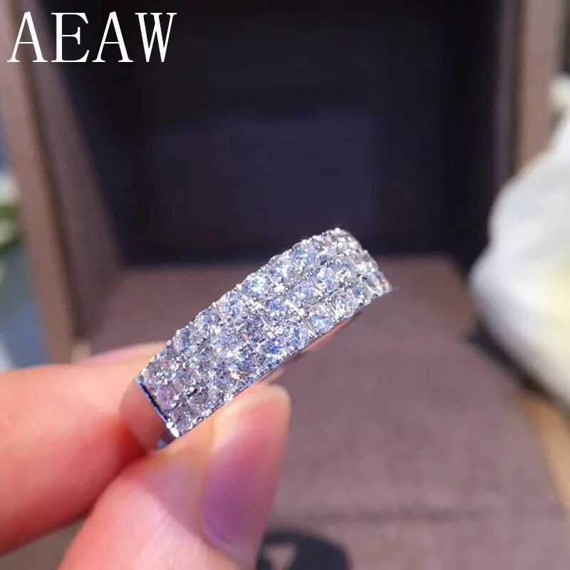 

Серебро 925 CTW карат F цветной лабораторный Выращенный бриллиант круглая огранка муассанит обручальное кольцо для женщин