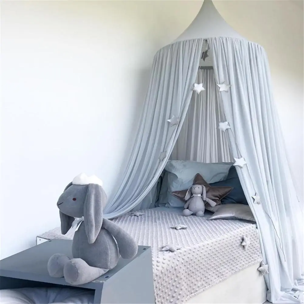 

Candy Color Pure Children's Cloth Dome Tents Bed Curtain Princess Baby Bedroom Photography Prop Mosquito Net Bed mattress
