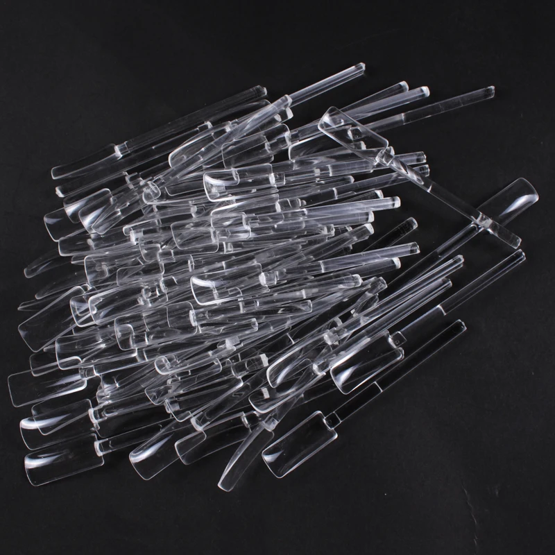 50 шт прозрачный дизайн ногтей стенд палочки для маникюра Практика Инструмент