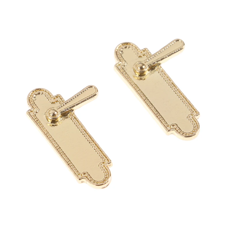 Мини 2 шт./лот для детей сделай сам сплав дверные ручки замки 1/12 кукольный дом