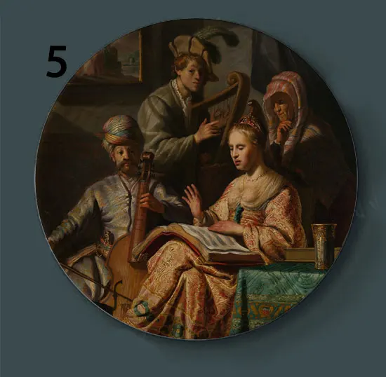 Rembrandt Harmenszoon van Rijn живопись декоративные таблички Нидерланды керамика дома Художественный блюдо отель фоновый дисплей пластины - Цвет: 5