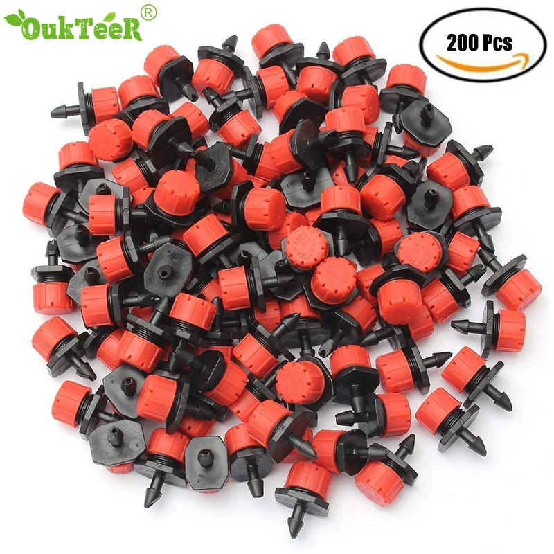 200 шт. Регулируемая микрокапельная Оросительная Система полива разбрызгиватели