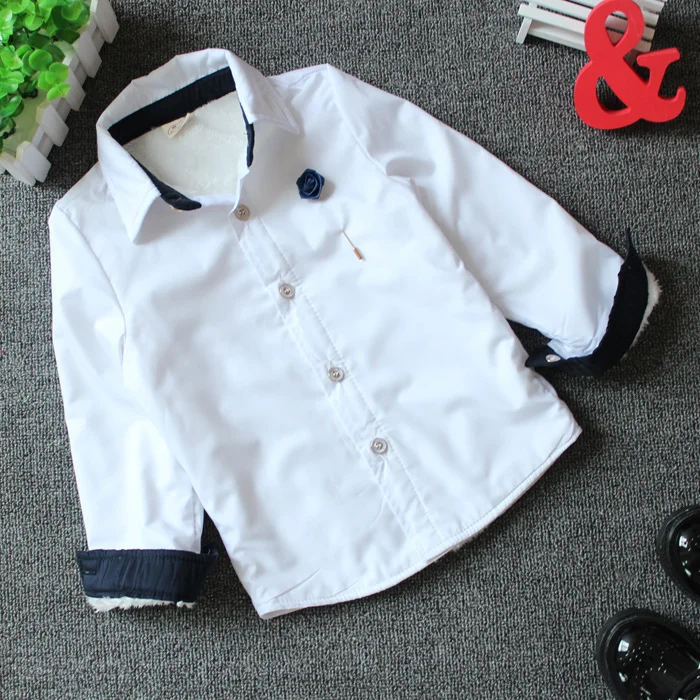 Shirt Весенне-осенний костюм для мальчиков, детский клетчатый костюм с цветочным принтом для 3-8 лет - Цвет: Shirt