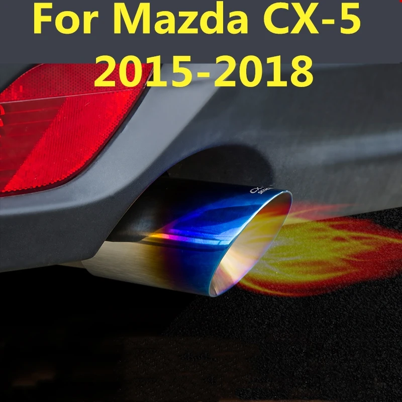 Для Mazda CX 5 CX5 2015 2018 автомобильный глушитель наконечник трубы из нержавеющей стали