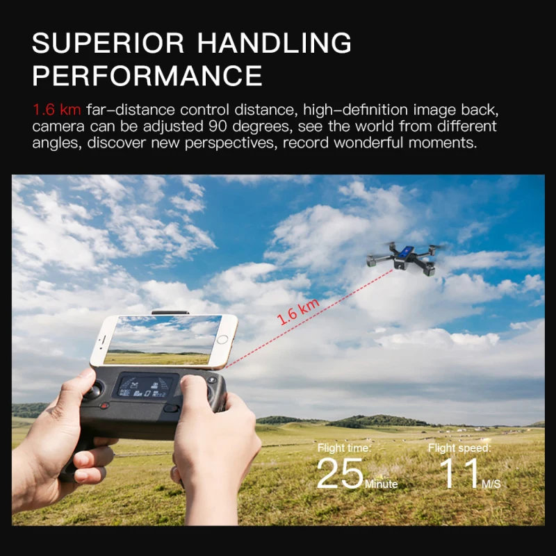 Флэш-Дрон GPS Wi-Fi FPV HD-камера 2K функция стабилизации оптический поток