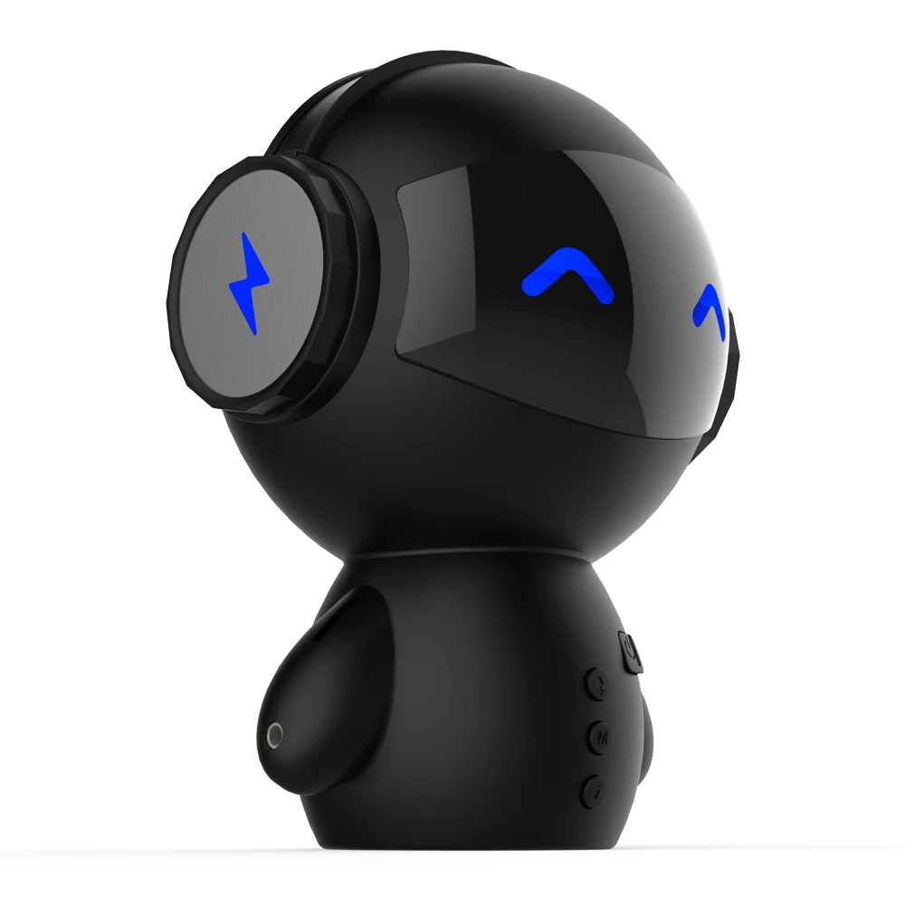 new innovative robot smart blueototh speaker with bt csr 3 0 plus bass music calls handsfree tf mp3 aux and power bank function free global shipping