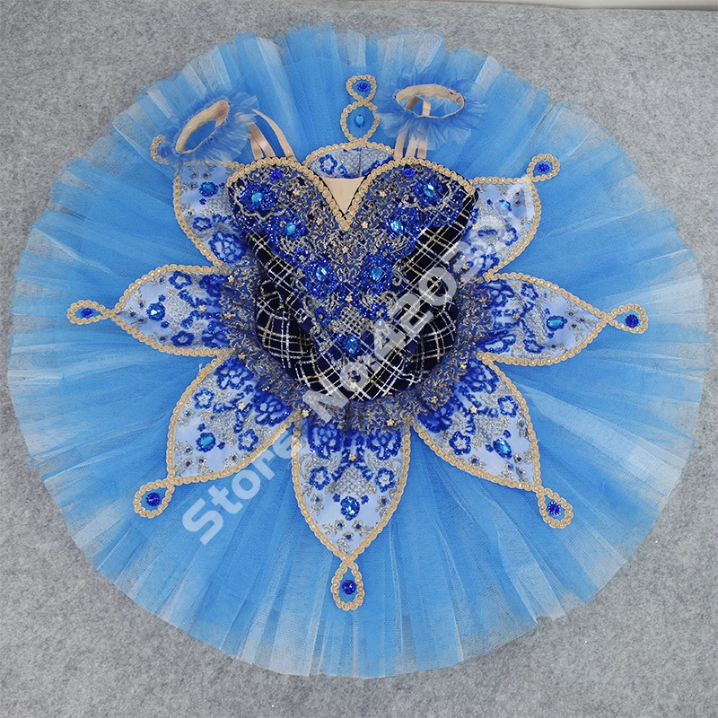 Adult Blue Fairy Professional Ballet Tutus Stage Performance Puff Skirt Girls Ballerina Costumes Dance Dress Women B9013 | Тематическая