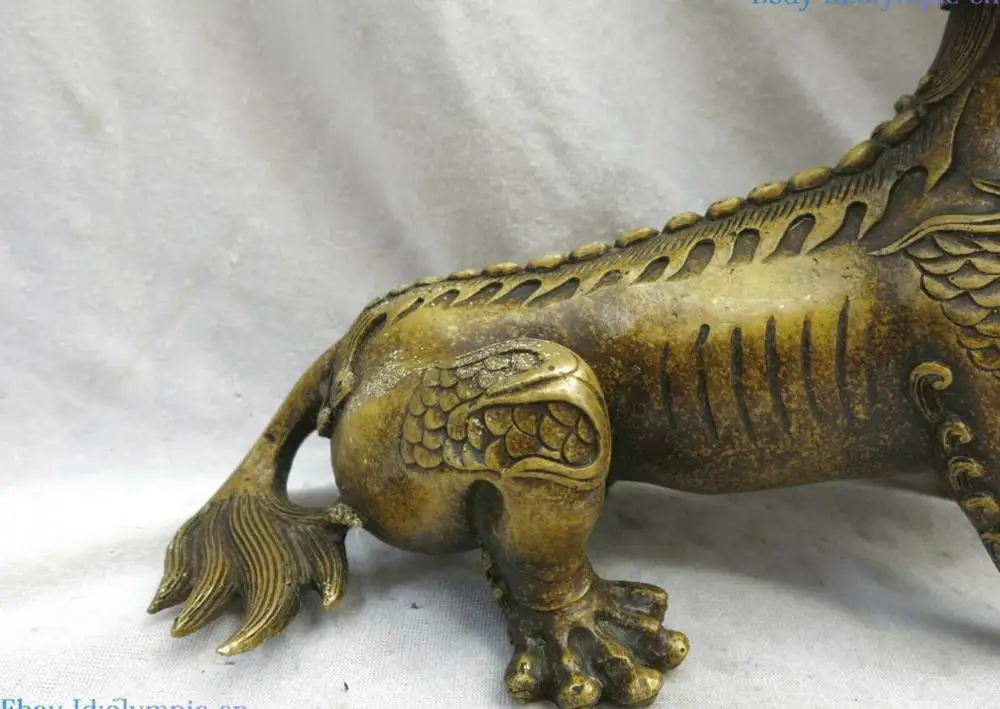Fine brass copper Town house Foo Dogs lions sculpture pair China luck Statues | Дом и сад