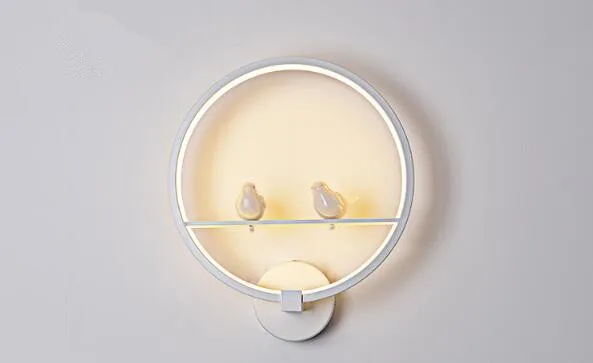 2 birds white Современные настенные светильники, художественный ангел, нордическая креативная лампа для гостиной, спальни, прикроватный кронштейн для освещения, мощный светодиодный Блеск для дома Dero - Цвет абажура: 2 birds white