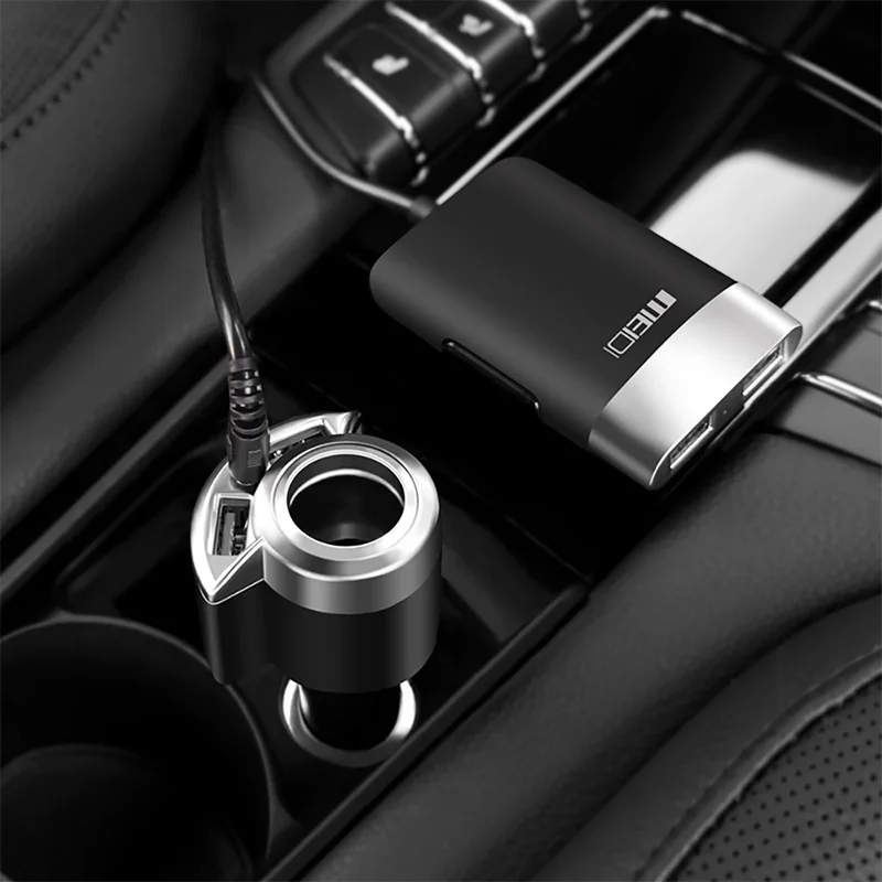 Автомобильное зарядное устройство MEIDI с 4 портами адаптер для USB и прикуривателя