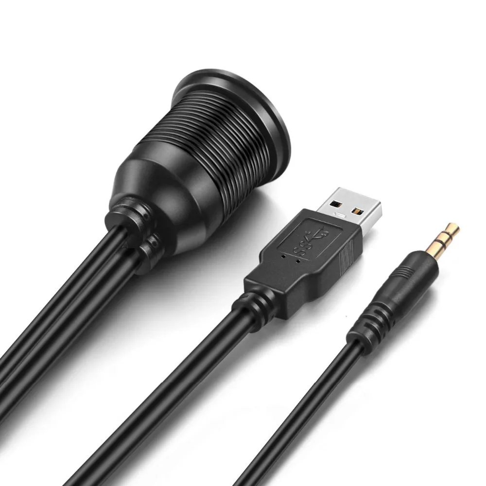 1 м 3 фута 5 мм и USB 0 AUX Удлинительный кабель приборная панель для монтажа на панели