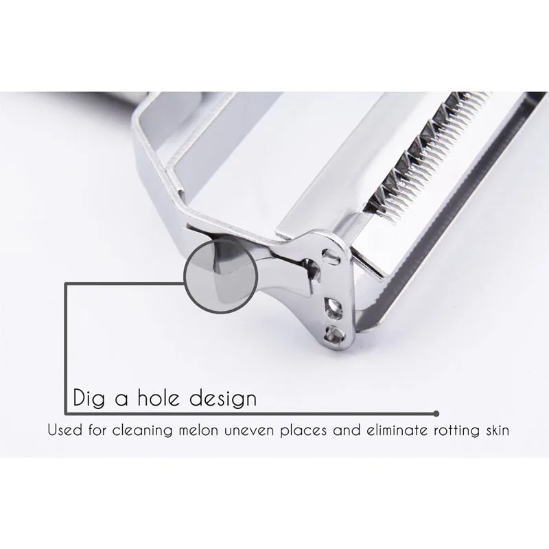 2 in 1 Stainless Steel Julienne Vegetable Slicer Double Carrot Shredder Grater Fruit Potato Peeler Kitchen Accessories Tools