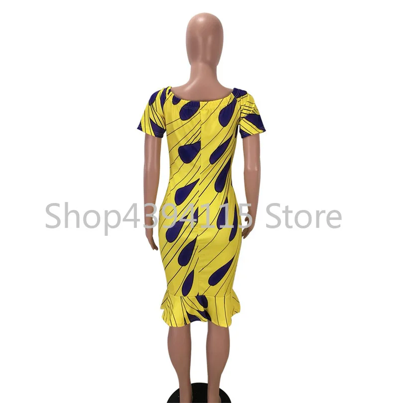 2019 Новинка весны и лета в африканском стиле для женщин платье с принтом Одежда