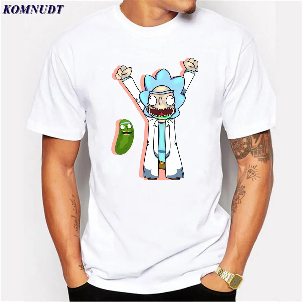 2018 Новое поступление футболка Homme Рик Morty Для мужчин аниме женская и Морти плюс