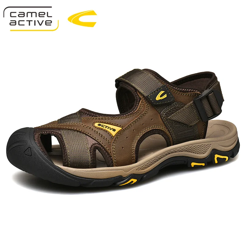 Camel Active/Новинка года; сезон лето; классическая камуфляжная обувь; мужские сандалии; повседневные прогулочные пляжные сандалии - Цвет: Хаки