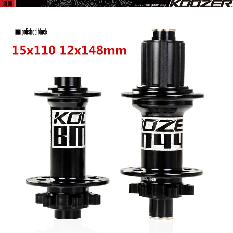 15x110 12x148mmblack Koozer BM440 герметичный подшипник MTB горный велосипед концентратор баррель конфигурации выпуска велосипед концентратор 32 отверстия дисковые тормоза 15/12 мм пересечения Ax QR - Цвет: 15x110 12x148mmblack