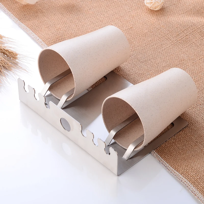 Toothbrush Holder Stainless Steel Black Cup Tumbler Holders Double Bathroom Accessories Set 2 Wall Mounted | Обустройство дома