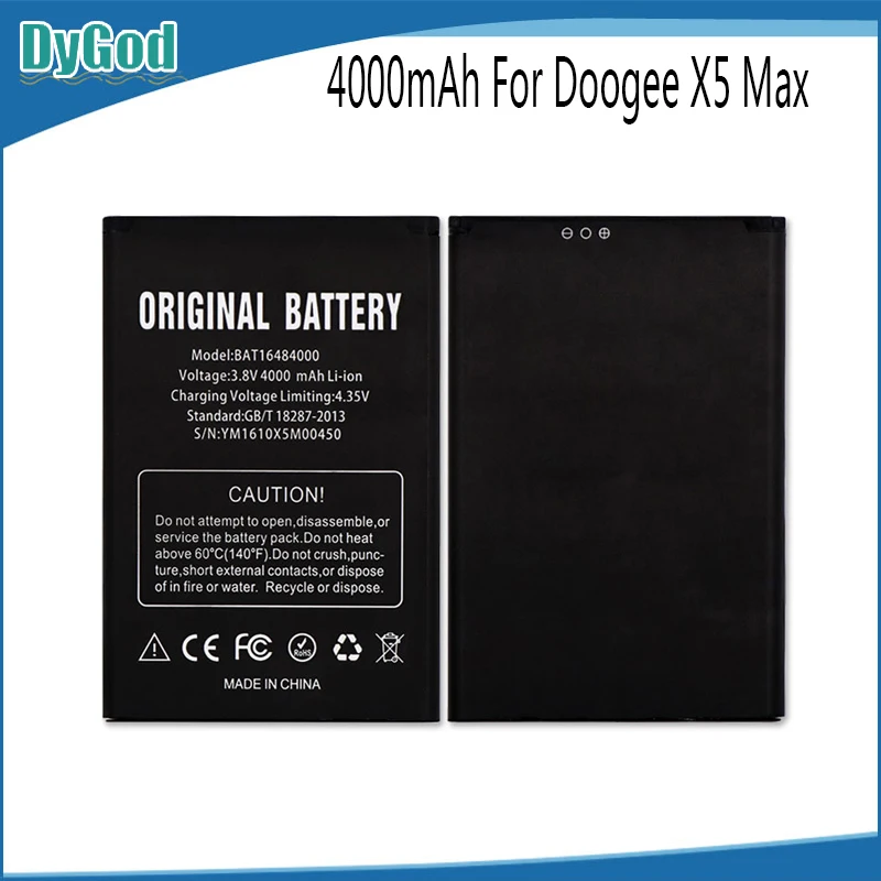 Аккумулятор Для DOOGEE X5 MAX аккумулятор для телефона Pro 4000 мАч|battery for doogee x5|battery