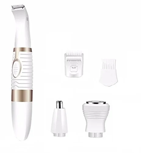 

4in1 Perfect Bikini Trimmer Precision Facial Hair Precision Trimmer for Women Beauty Styler Shapes Trim Style Battery Operated
