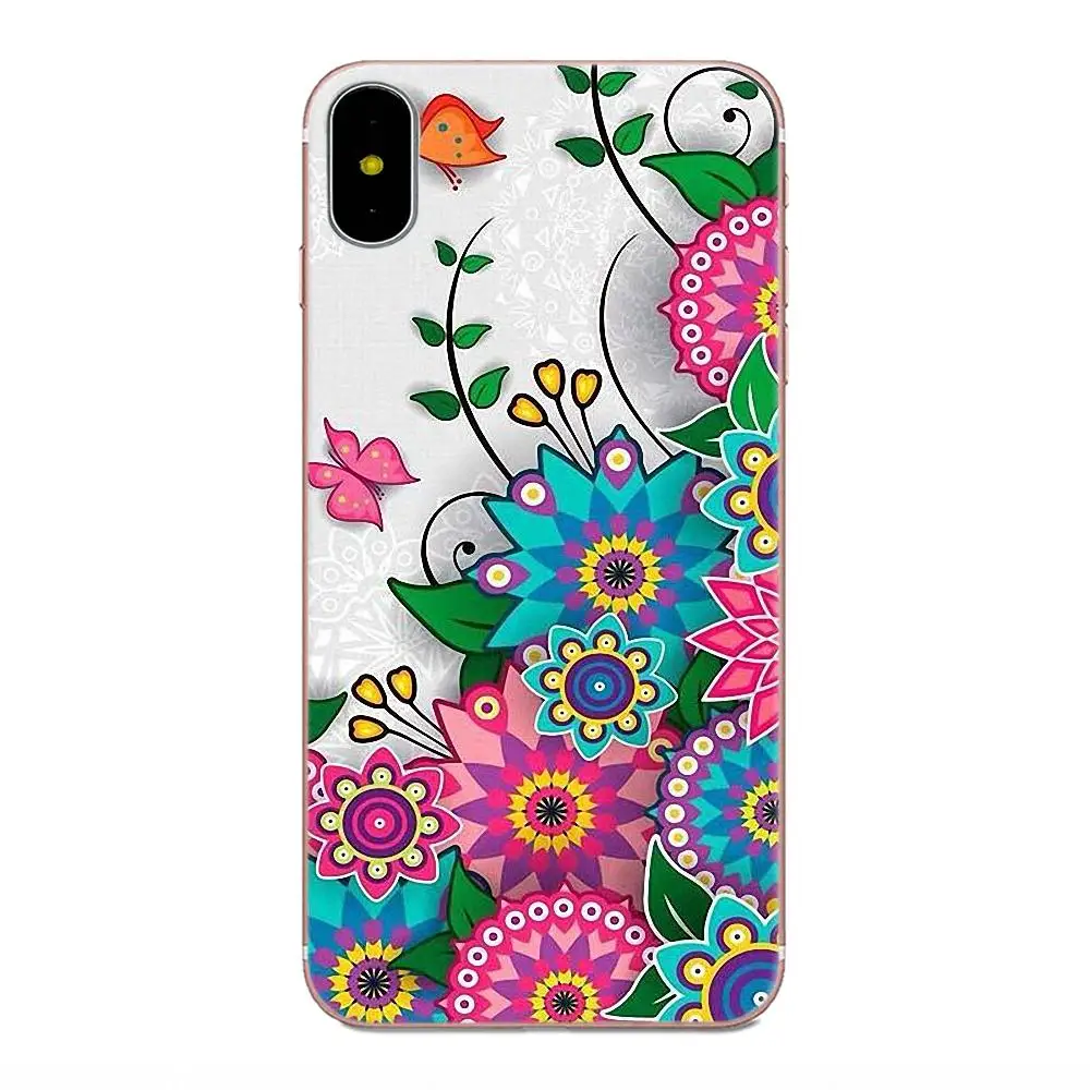 Мягкий чехол из ТПУ для телефона с цветочным рисунком Мандала хна Galaxy J1 J2 J3 J330 J4 J5