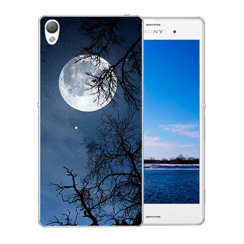 Чехол для телефона Sony Xperia Z3 Coque D6603 D6643 D6653 D6616 L55T Space Moon Pattern задняя крышка защита