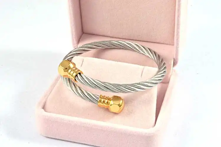 Браслет-манжета из нержавеющей стали для мужчин и женщин модное Ювелирное