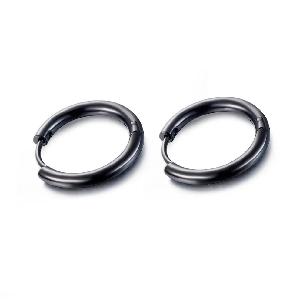 Стильные Простые женские и мужские модные серьги из нержавеющей стали 2 цвета