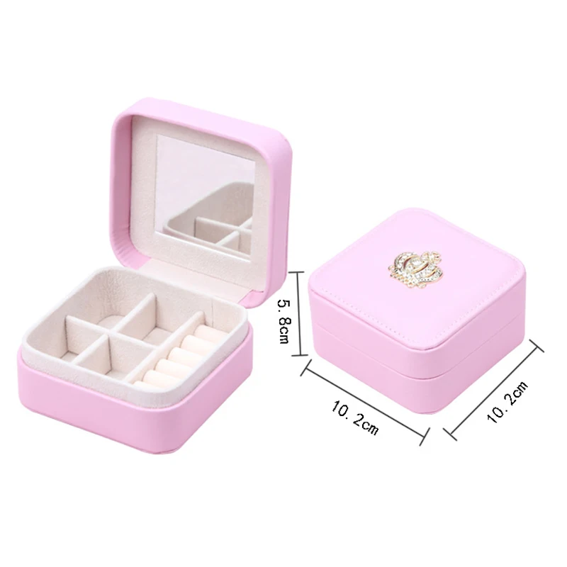 1 шт. портативный ящик для хранения ювелирных изделий путешествий чехол колец
