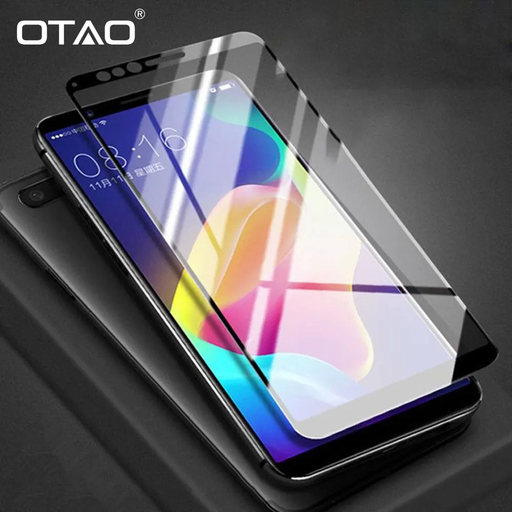 Защитное стекло OTAO 9H закаленное шелковое для Xiaomi Mi 6 6X 8 SE Lite Redmi Note 4 4X 6A 5 Plus Mix 2S