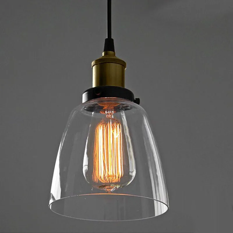 Фото Стеклянный подвесной светильник в современном минималистичном стиле | Освещение