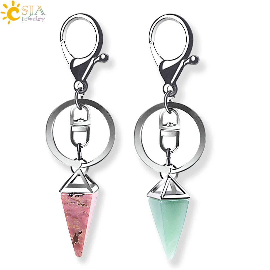 Брелок пирамида CSJA для автомобильных дверей большая застежка лобстер круглая