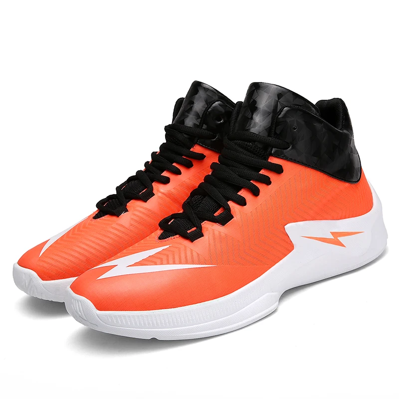 

High Top Plus Size 46 Men Basketball Shoes Cool Lightning Gym Trainer Formotion Sports Shoes Male Breathable Non-slip Sneakers