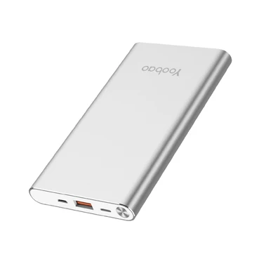 Sliver Yoobao A1 повербанк 10000mAh Ультратоникий внешний аккумулятор с 2A выходом внешная батарея для телефонов универсальный повер банк для iPhone Xiaomi Samsung и Huawei - Цвет: Sliver