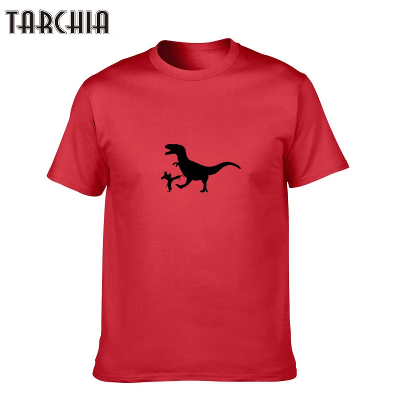 TARCHIA 2021 модная мужская футболка с принтом динозавра забавная черная/белая