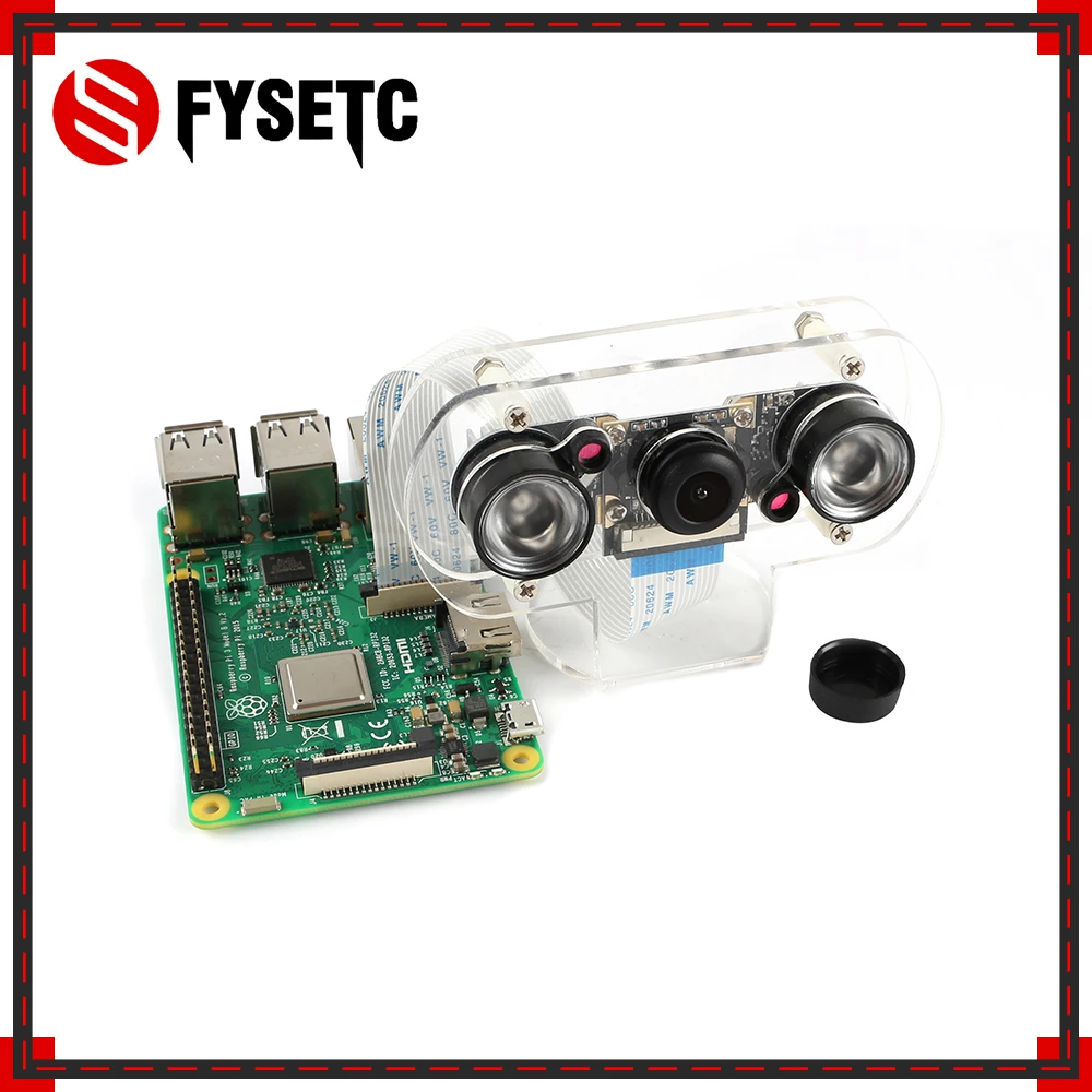 Камера ночного видения Raspberry Pi 3 с углом обзора 130 градусов регулируемая камера