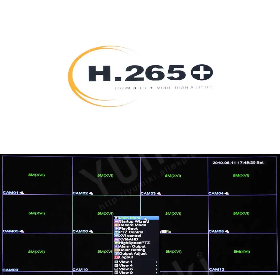 6 в 1 H.265+ 16ch AHD видео Гибридный рекордер для 5MP/4MP/3MP/1080 P/720 P камеры Xmeye Onvif P2P CCTV DVR AHD DVR Поддержка USB wifi