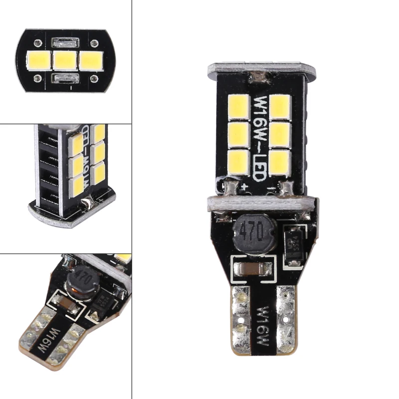 Светодиодсветодиодный лампы T15 W16W WY16W 15SMD 2835 стосветильник красный желтый
