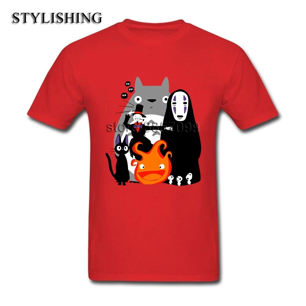 Юмор Teeshirts для мальчика из натурального хлопка Рубашка с короткими рукавами Ghibli