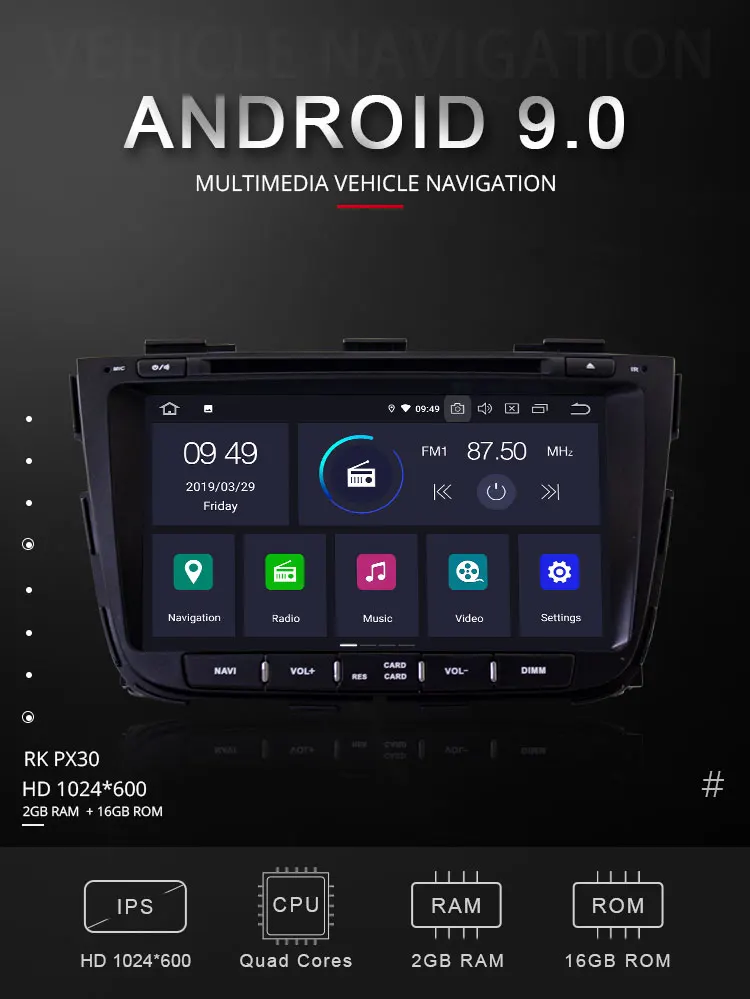 Topsna автомобильный DVD мультимедийный плеер Android 9,0 для kia Sorento 2013 2 Din Автомобильный радио мультимедиа wifi стерео головное устройство RDS