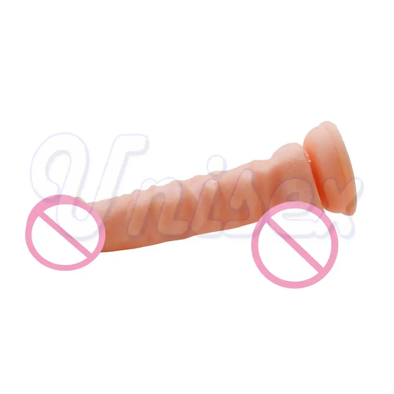 QUYUE Cock Soft Ribbed Realistic Dildos Fleshcolor Penis w/ Strong Sucker Erotic Adult Sex Toys Products for Women | Красота и