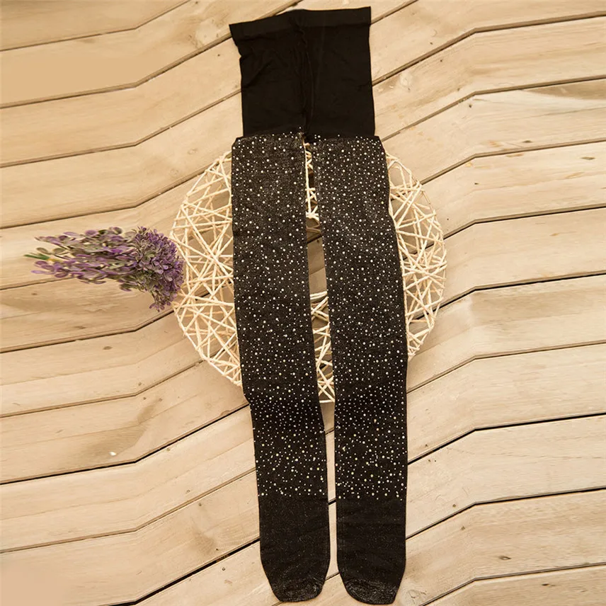 ZHDAOR женские сексуальные чулки с высокой талией обтягивающие блестящие со