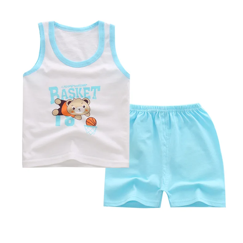 Детский комплект из жилета и шортов без рукавов|kids clothing set|clothing setsvest set |